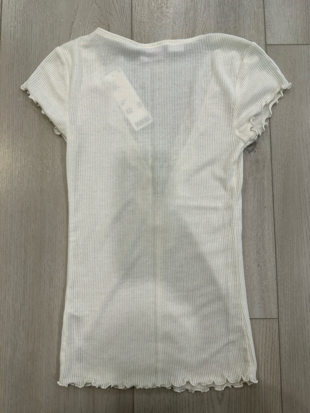 Out From Under Ivory Lace Trim Ribbed Top XS NWT Cottagecore Coquette - Picture 4 of 4